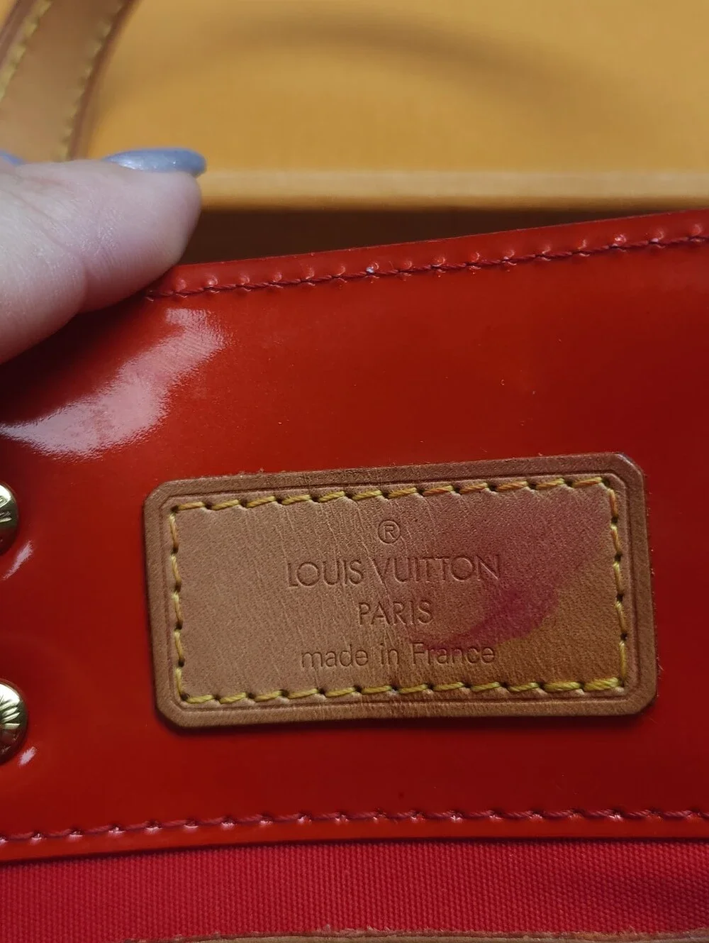Authentic Louis Vuitton Vernis Reade PM Rouge W/ Box, Dust Bag & LV P.O.P